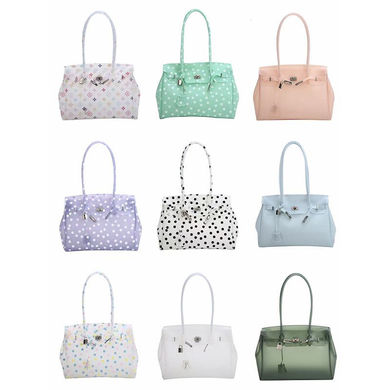 Jelly Bag Clear Pvc - Sac fourre-tout en PVC transparent à
