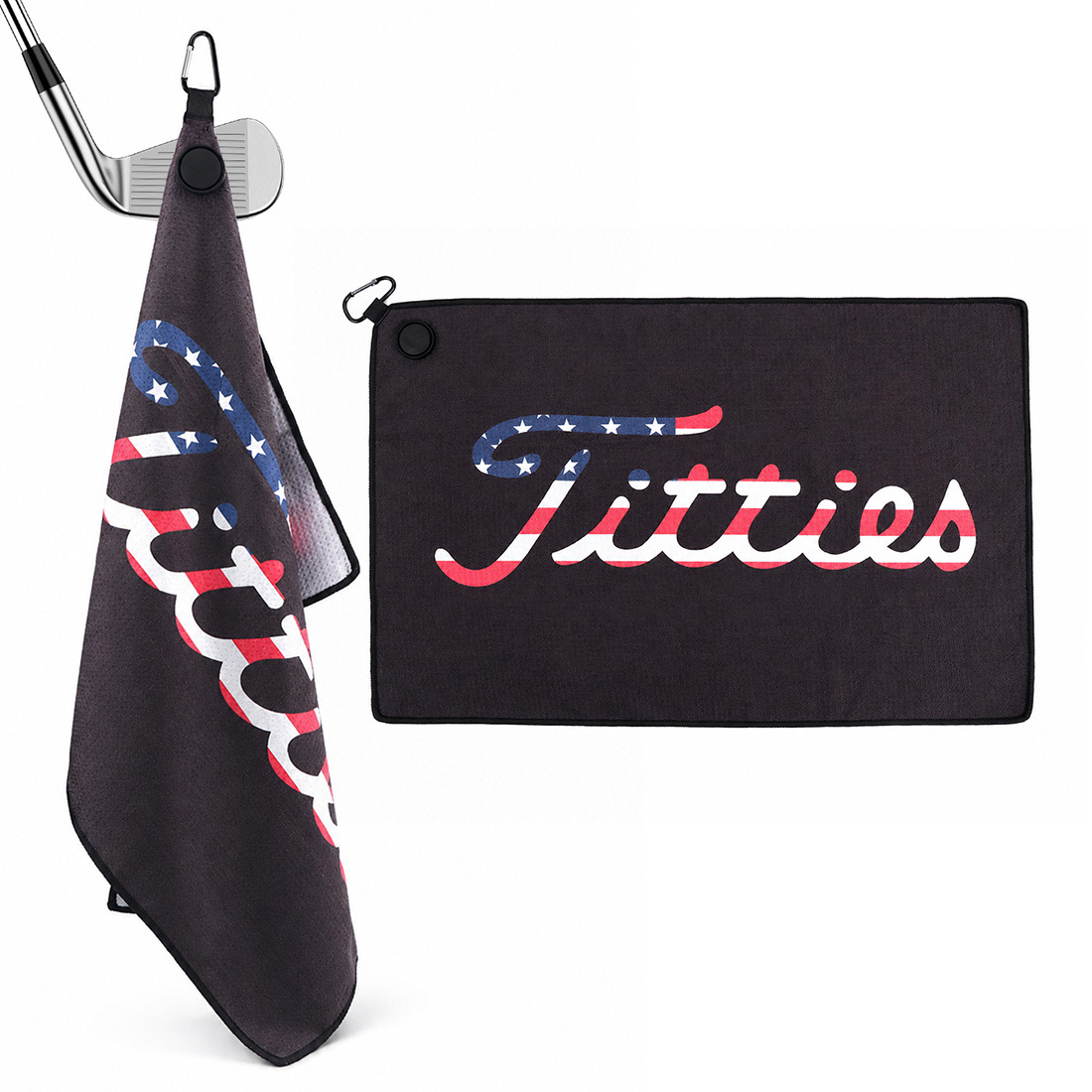 Women X Bags - Serviette de golf magnétique avec drapeau