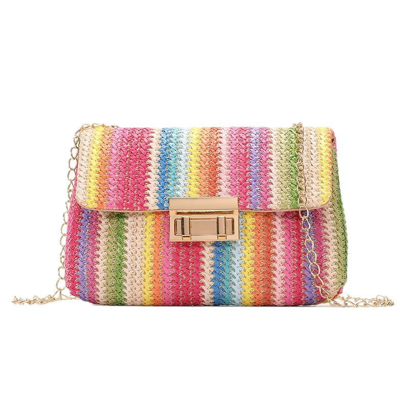 Sac à bandoulière en paille tr - Mini Purse Chain avis et prix