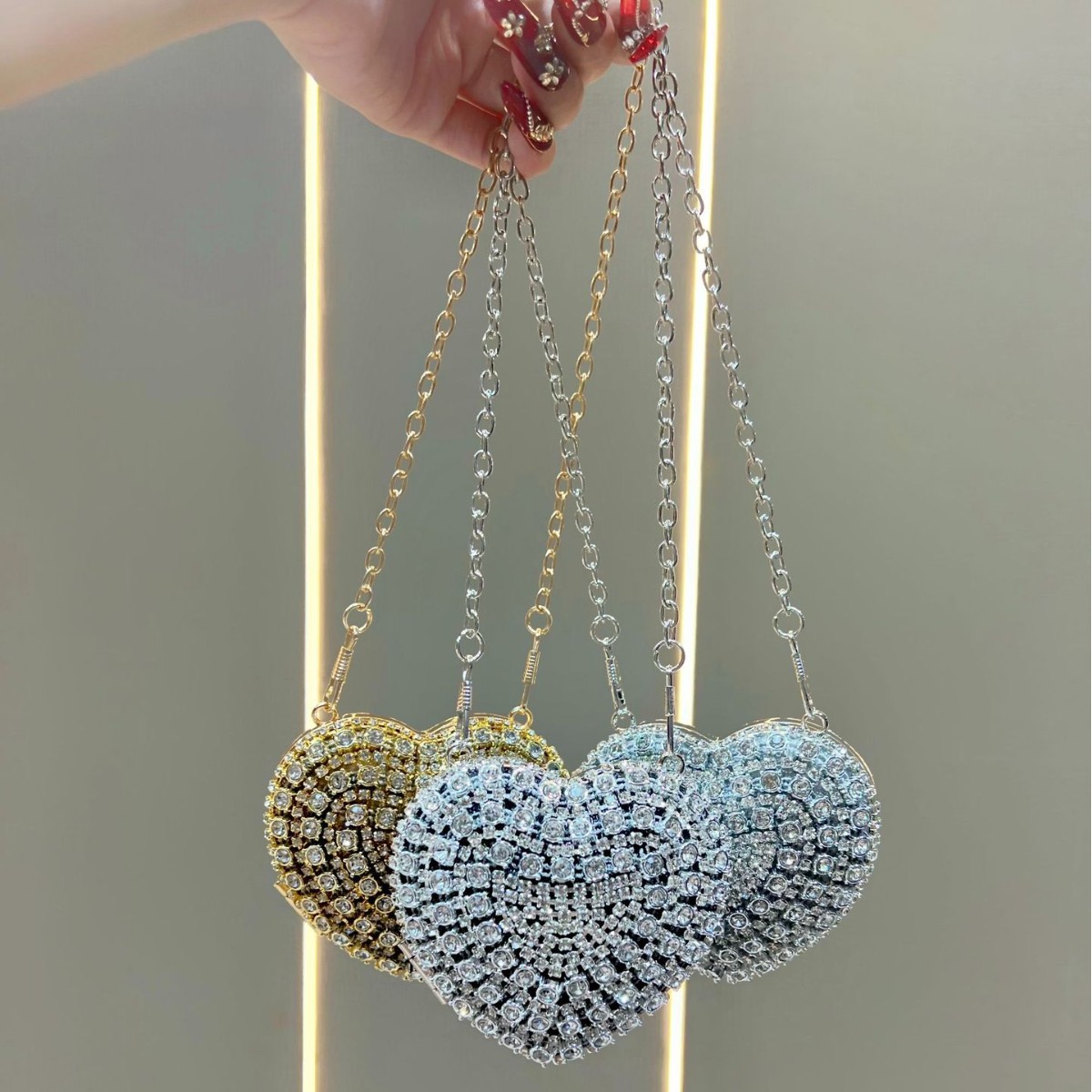 Pochette de luxe en strass et  - Mini Purse Chain avis et prix
