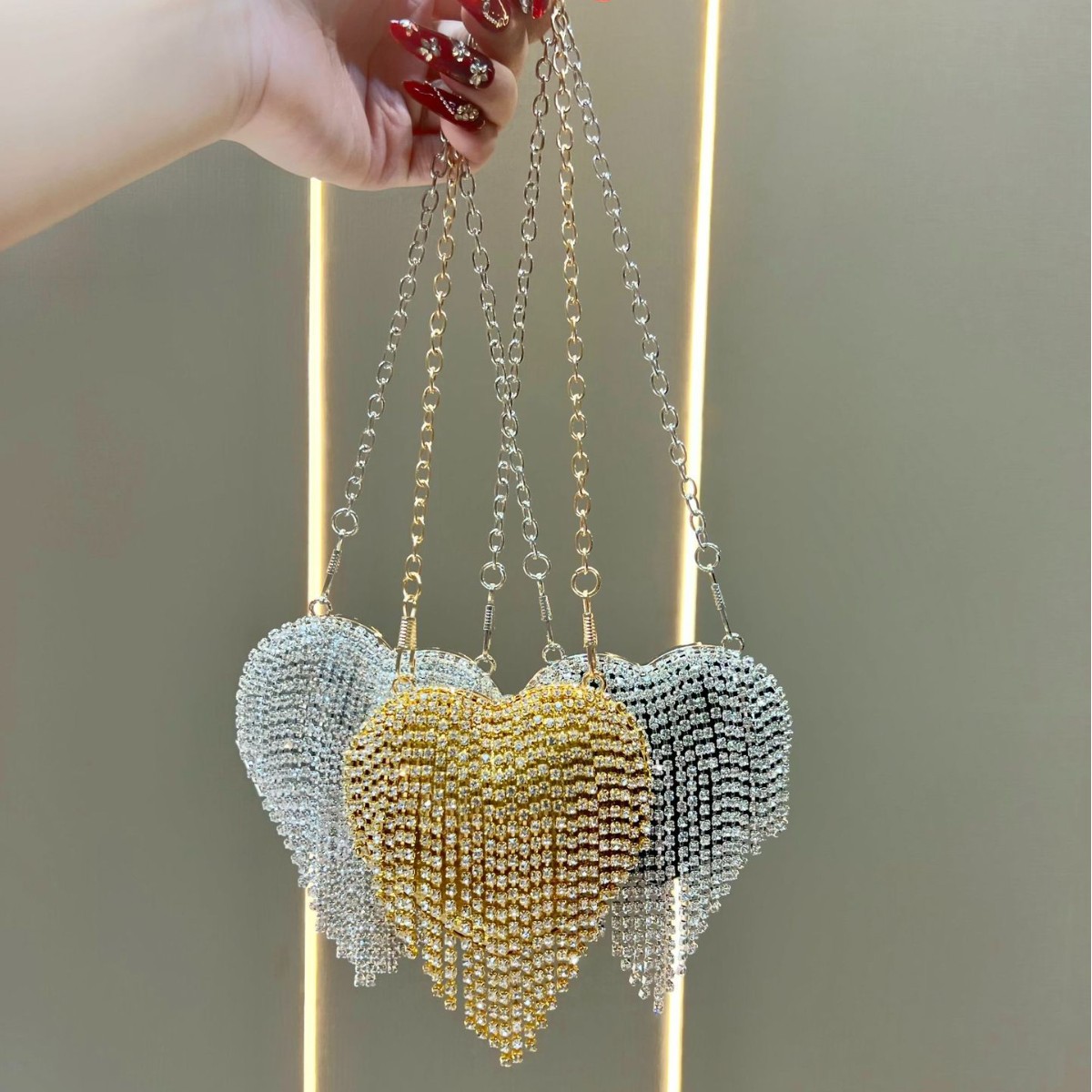 Pochette de luxe en strass et  - Mini Purse Chain avis et prix